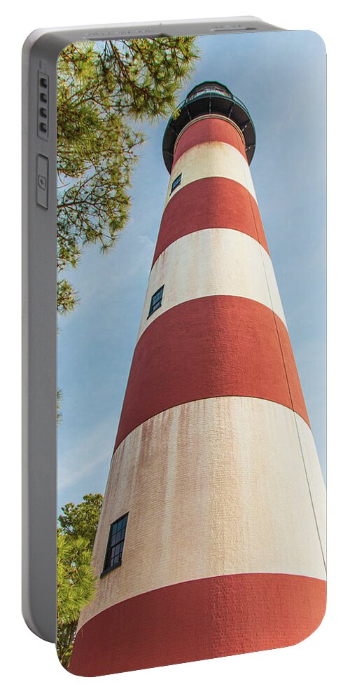 America Portable Battery Charger featuring the photograph Assateague Island Lighthouse by Kristia Adams