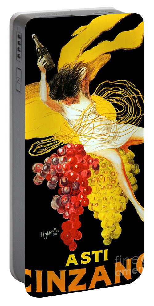 Asti Cinzano Portable Battery Charger featuring the painting Asti Cinzano Advertising Poster by Leonetto Cappiello
