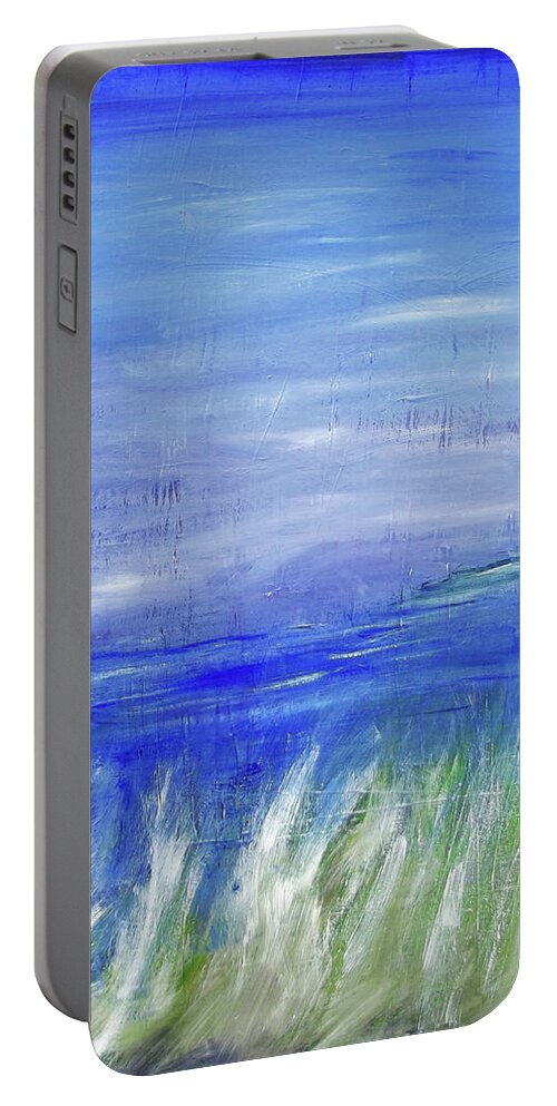  Portable Battery Charger featuring the painting At Peace by Melinda Firestone-White