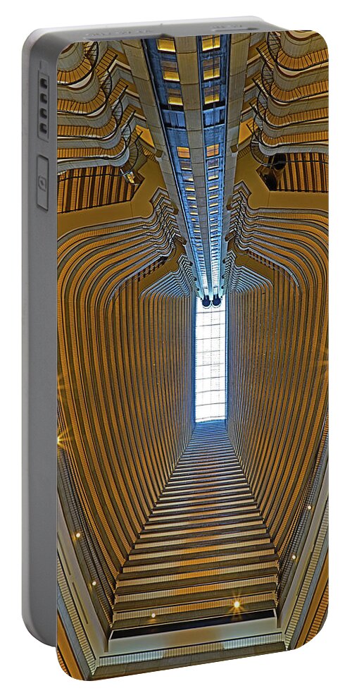 Hotel Portable Battery Charger featuring the photograph Atlanta Marriott Marquis Hotel Atrium 6 by Richard Krebs