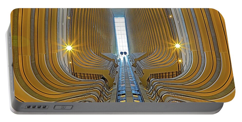 Hotel Portable Battery Charger featuring the photograph Atlanta Marriott Marquis Hotel Atrium 7 by Richard Krebs