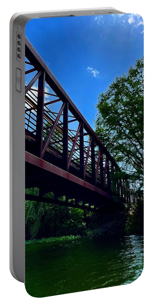 Austin Portable Battery Charger featuring the photograph Austin Pedestrian Bridge by Tanya White