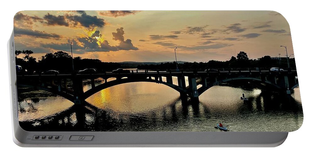 Austin Portable Battery Charger featuring the photograph Austin Sunset by Tanya White