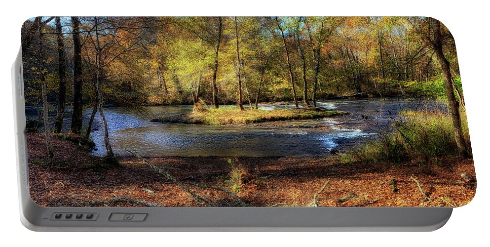 Autumn Portable Battery Charger featuring the photograph Autumn at the Buffalo River by Susan Rissi Tregoning
