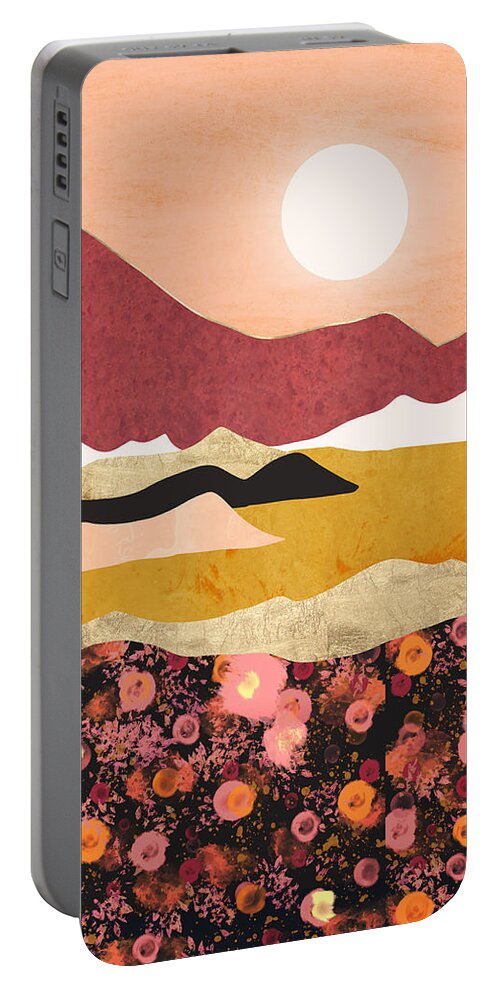 Autumn Portable Battery Charger featuring the digital art Autumn Field II by Spacefrog Designs