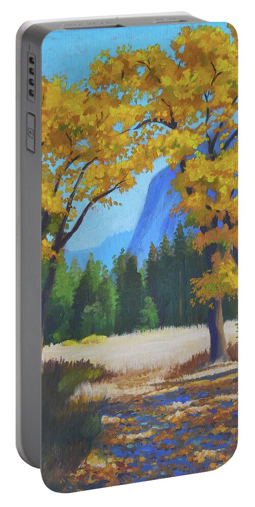 Autumn Portable Battery Charger featuring the painting Autumn Gold by Alice Leggett