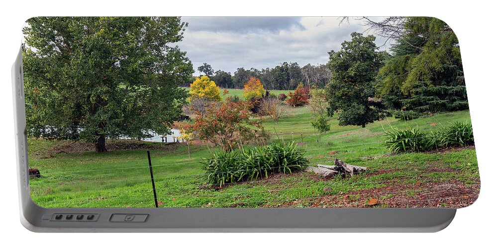 Autumn Portable Battery Charger featuring the photograph Autumn in the Garden 5 by Elaine Teague