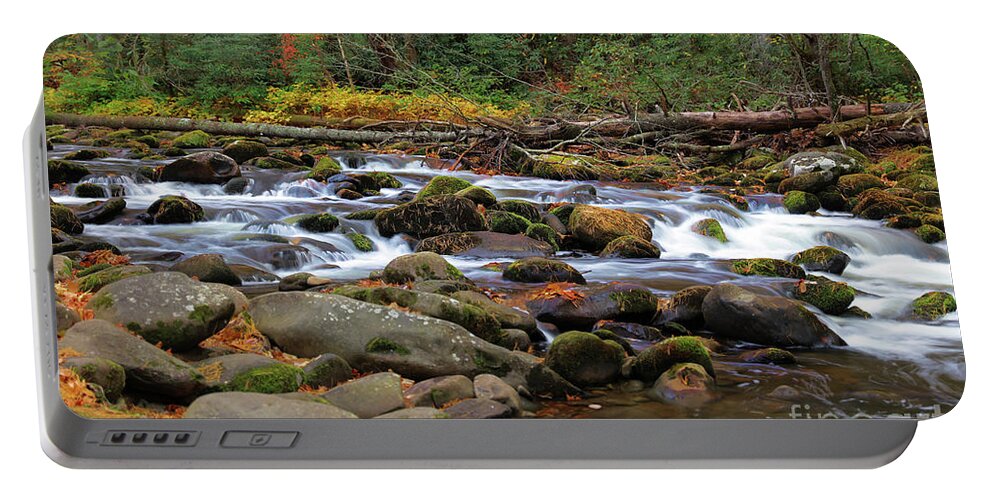 River Portable Battery Charger featuring the photograph Autumn Lullabye by Rick Lipscomb