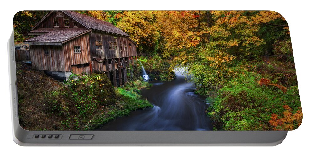 Fall Portable Battery Charger featuring the photograph Autumn Mill by Darren White