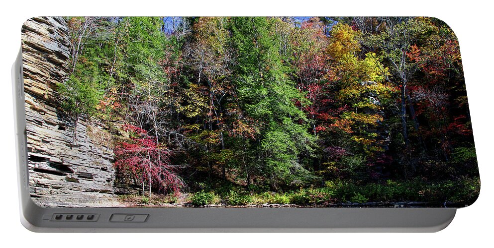 Fall Creek Falls Portable Battery Charger featuring the photograph Autumn Reflections 2 by Phil Perkins