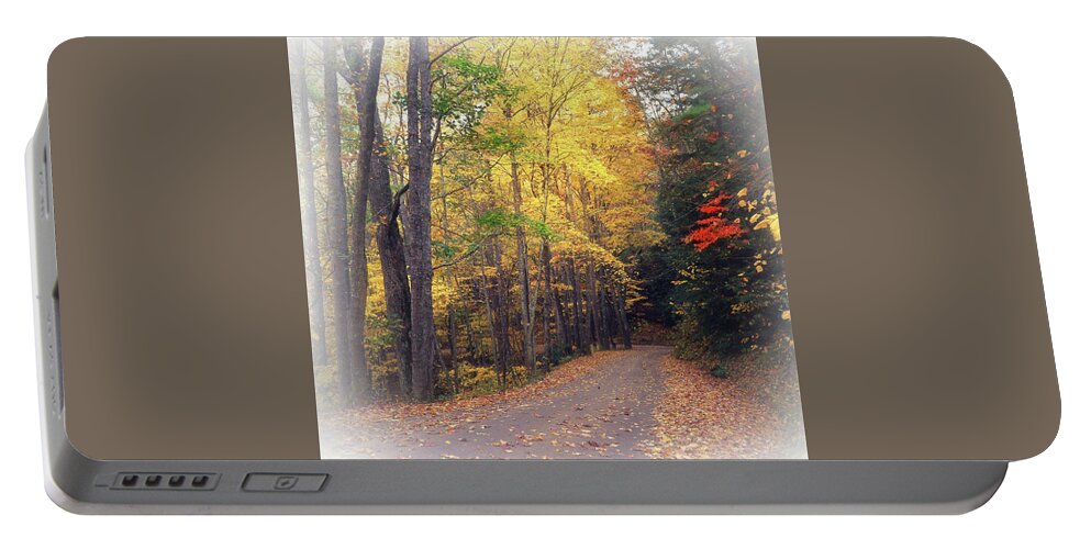 Road Portable Battery Charger featuring the photograph Autumn Road to Cataloochee by James C Richardson