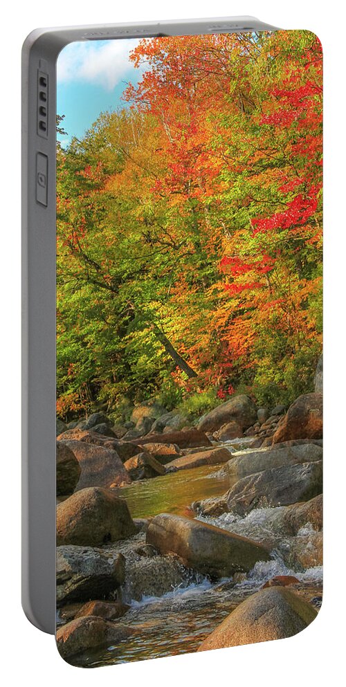 Autumn Stream Portable Battery Charger featuring the photograph Autumn Stream by Dan Sproul