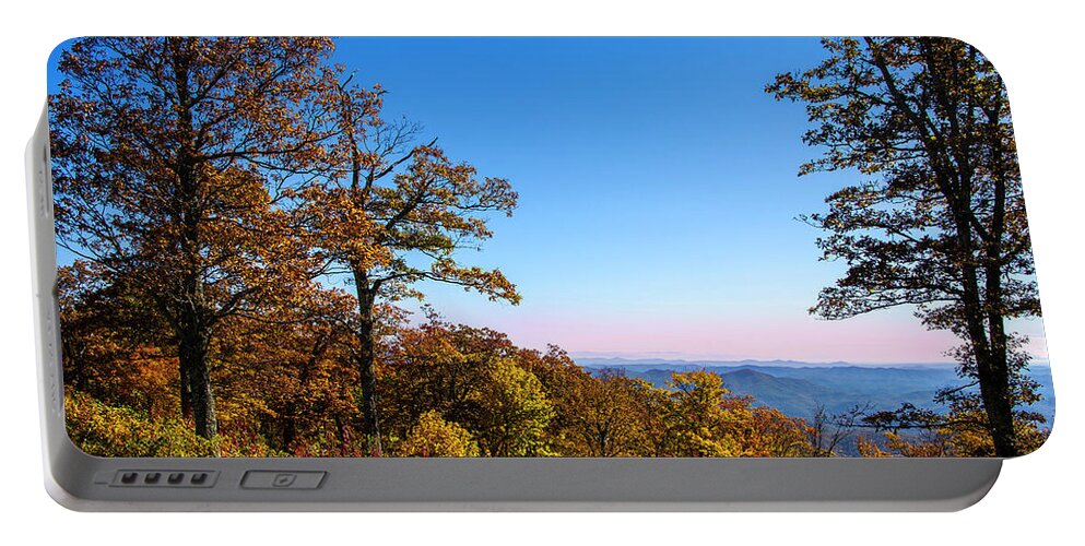 Autumn Portable Battery Charger featuring the photograph Autumn Sunset in the Blue Ridges by Shelia Hunt