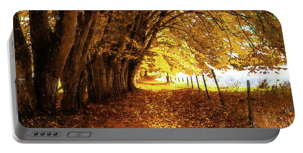 Foliage Portable Battery Charger featuring the painting Autumn Vibes - 03 by AM FineArtPrints