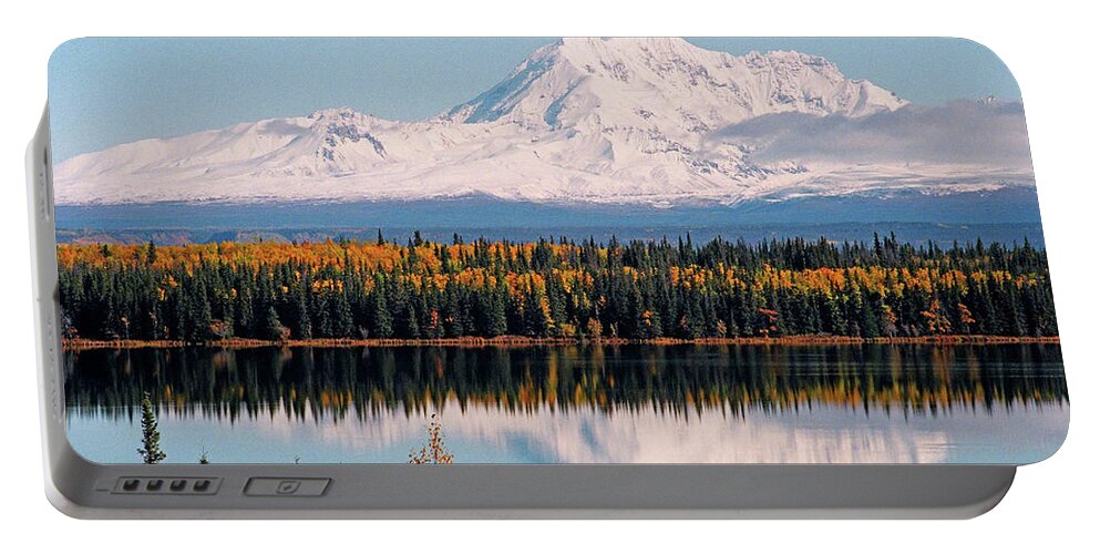 Alaska Portable Battery Charger featuring the photograph Autumn View of Mt. Drum - Alaska by Juergen Weiss