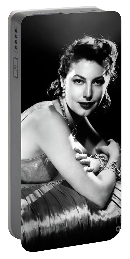 Ava Gardner Portable Battery Charger featuring the photograph Ava Gardner by Sad Hill - Bizarre Los Angeles Archive