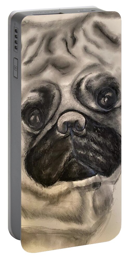  Portable Battery Charger featuring the drawing Ayden by Angie ONeal