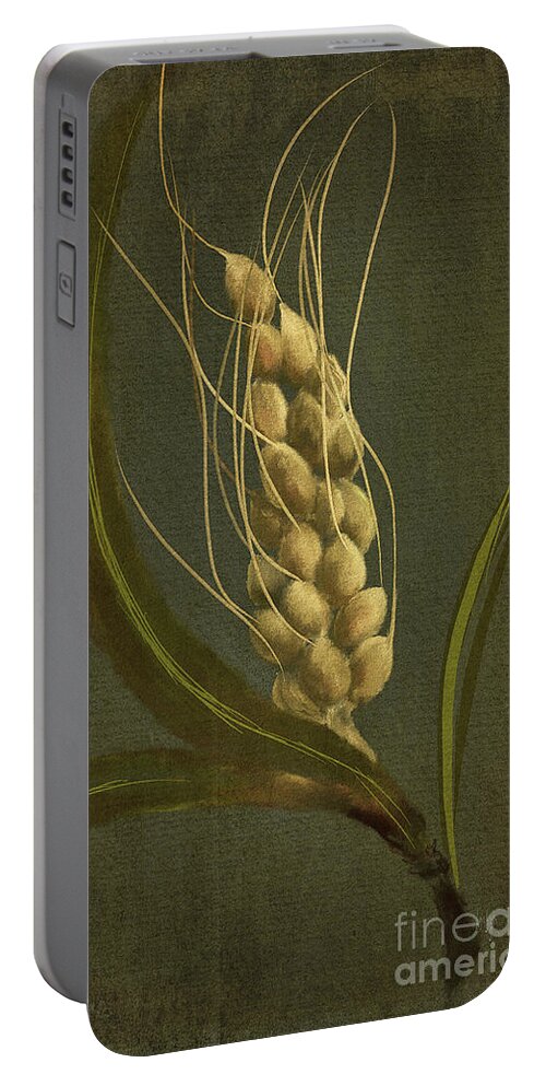 Wheat Portable Battery Charger featuring the digital art Baby Bread by Lois Bryan