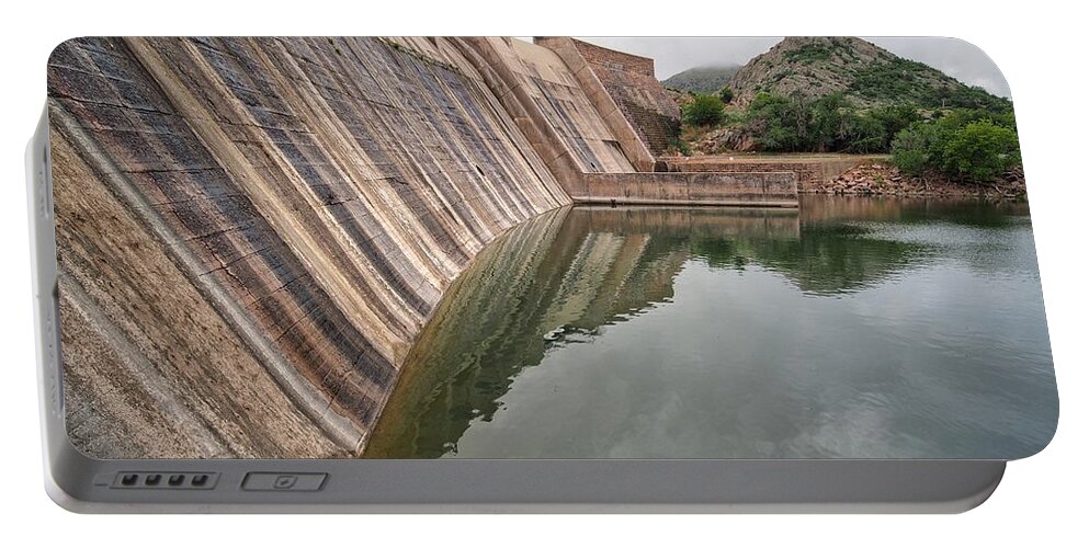 Back Of The Dam Portable Battery Charger featuring the photograph Back of the Dam by Buck Buchanan