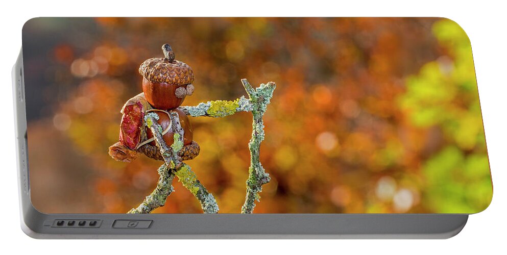 Figure Portable Battery Charger featuring the photograph Backpacker and Fall Colors by Arterra Picture Library