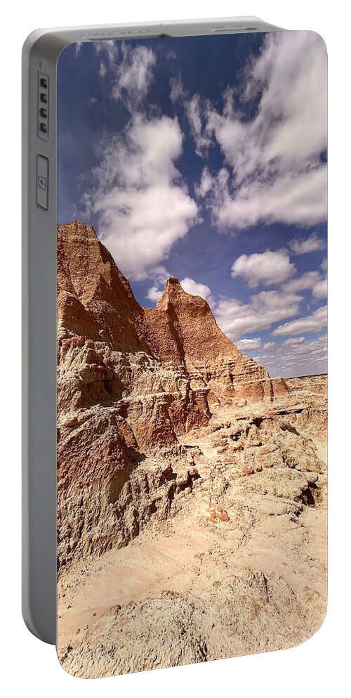 Badlands Portable Battery Charger featuring the photograph Badlands by Carolyn Mickulas