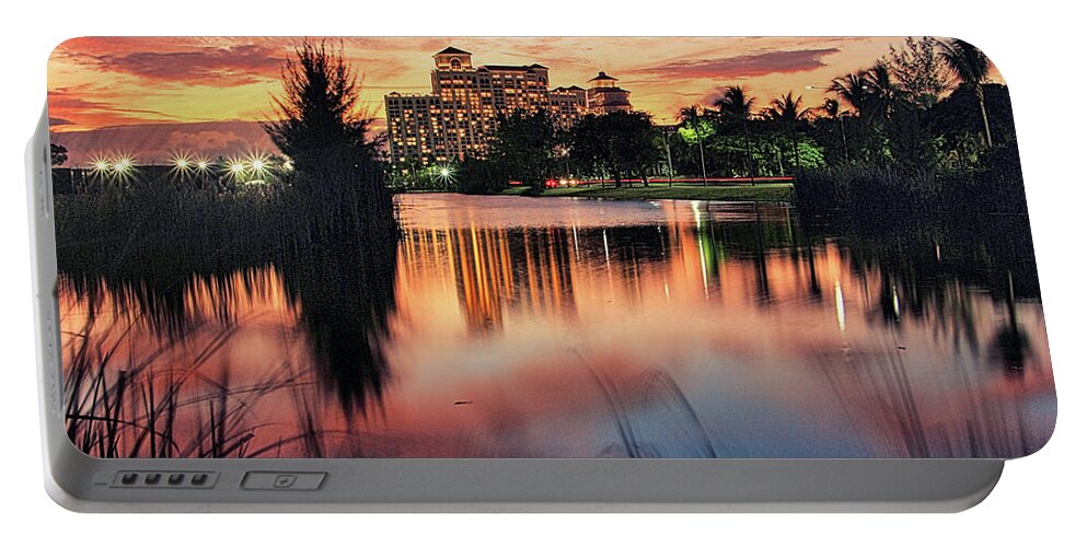Bahamas Portable Battery Charger featuring the photograph Baha mar Reflections by Montez Kerr