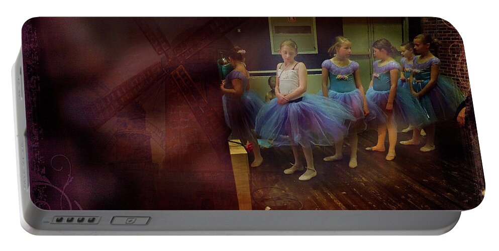 Ballerinas Portable Battery Charger featuring the photograph Ballerina in Repose by Craig J Satterlee
