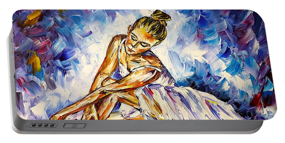 Ballerina Painting Portable Battery Charger featuring the painting Ballet Exercise by Mirek Kuzniar