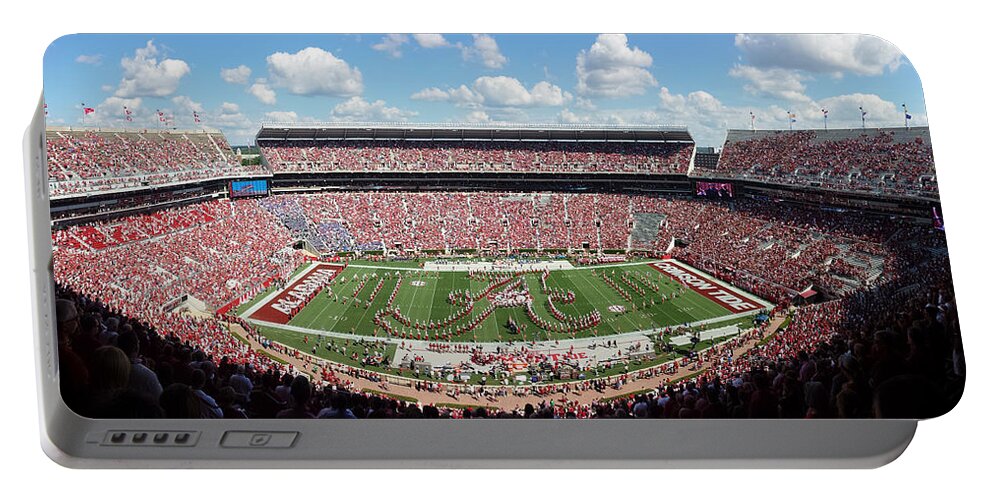 Gameday Portable Battery Charger featuring the photograph Bama Script A Panorama by Kenny Glover