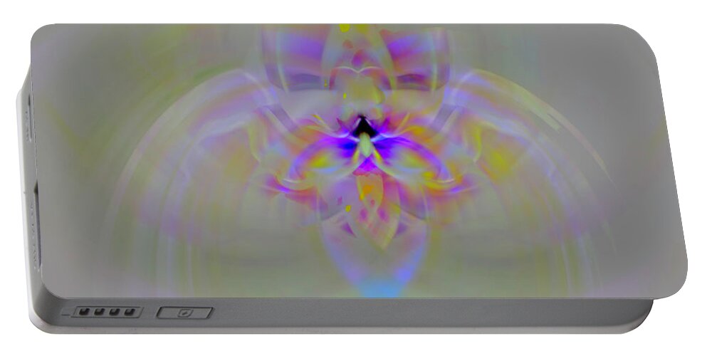 Abstract Portable Battery Charger featuring the photograph Barely There by Cathy Donohoue