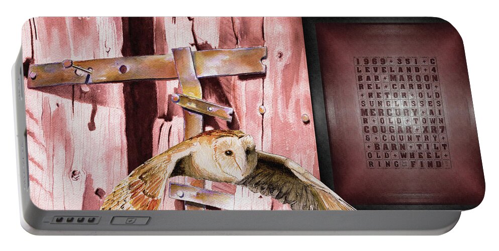 Barn Finds Portable Battery Charger featuring the digital art Barn Finds / Town and Country by David Squibb