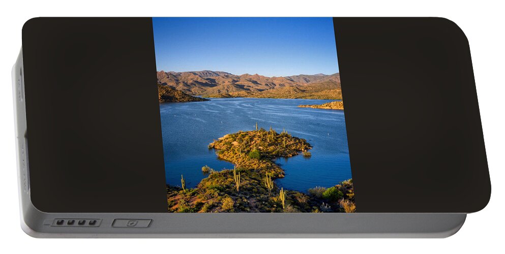 Arizona Portable Battery Charger featuring the photograph Bartlett Lake Arizona Golden Hour by Anthony Giammarino