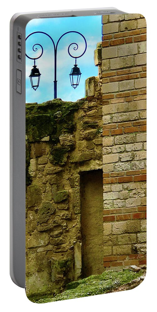 Constantine Portable Battery Charger featuring the photograph Baths of Constantine in Arles by Donna Martin