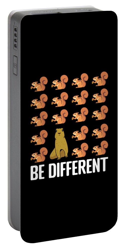 Prairie Dog Portable Battery Charger featuring the digital art Be different Prairie Dog by Me