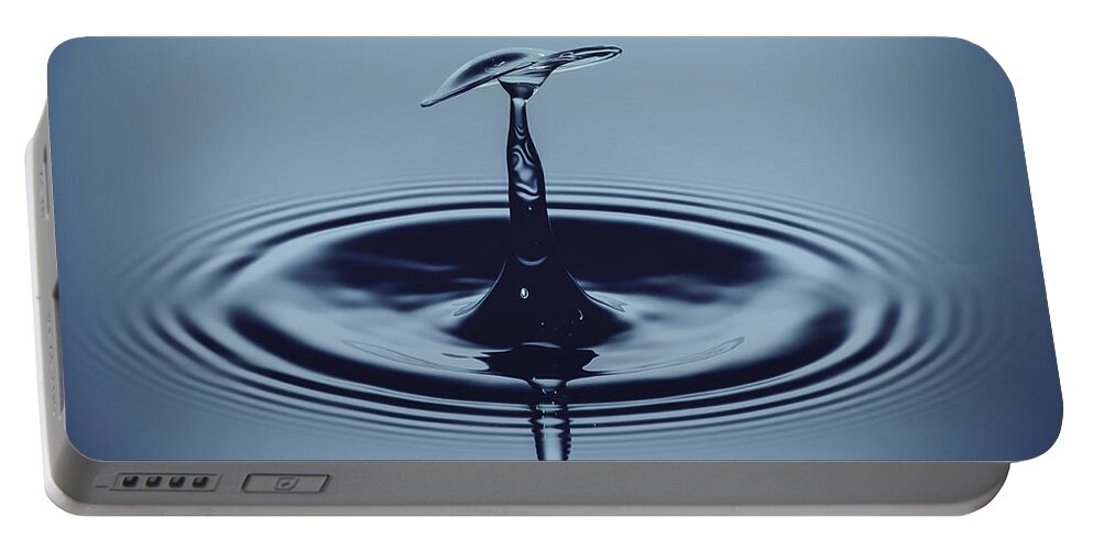 Waterdrop Portable Battery Charger featuring the photograph Be Water by Ari Rex