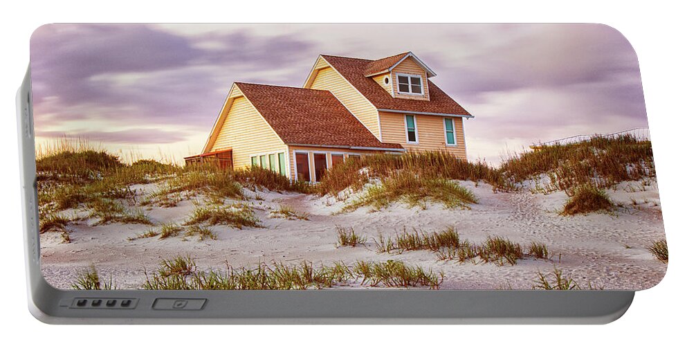 Beach House Portable Battery Charger featuring the photograph Beach House at the Point - Emerald Isle North Carolina by Bob Decker
