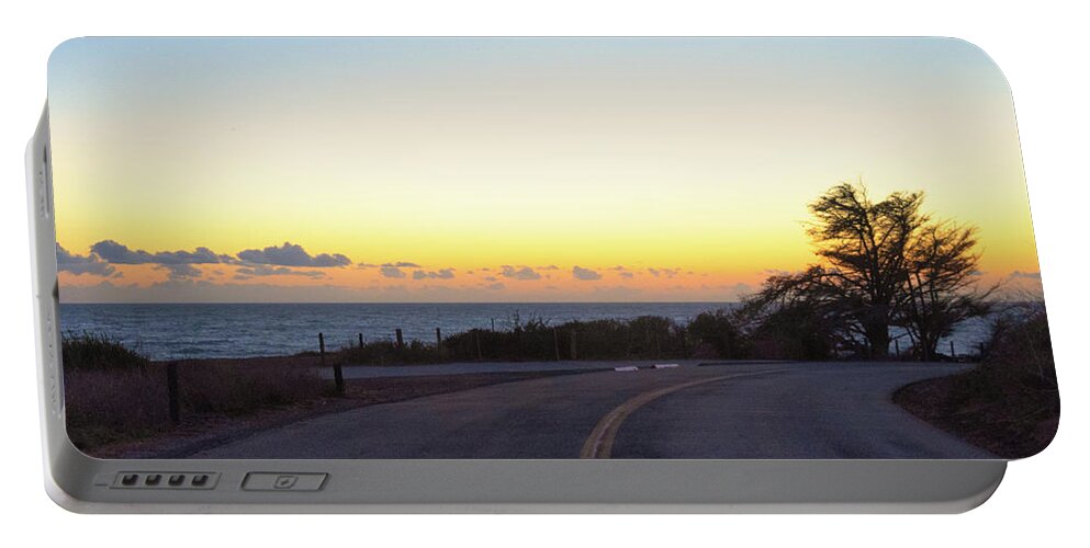 Beach Sunset Portable Battery Charger featuring the photograph Beach Road After Sunset by Matthew DeGrushe