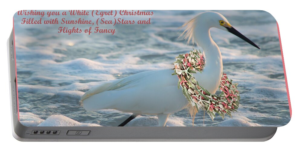Beachy Portable Battery Charger featuring the photograph Beachy Christmas by Susan Molnar