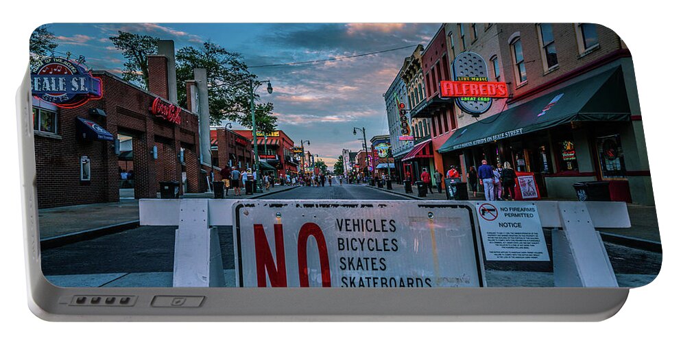 Beale Street Portable Battery Charger featuring the photograph Beale Street by Darrell DeRosia