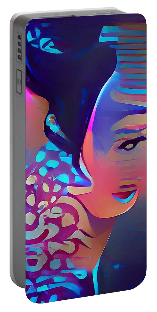  Portable Battery Charger featuring the digital art Beautiful Blue by Rod Turner