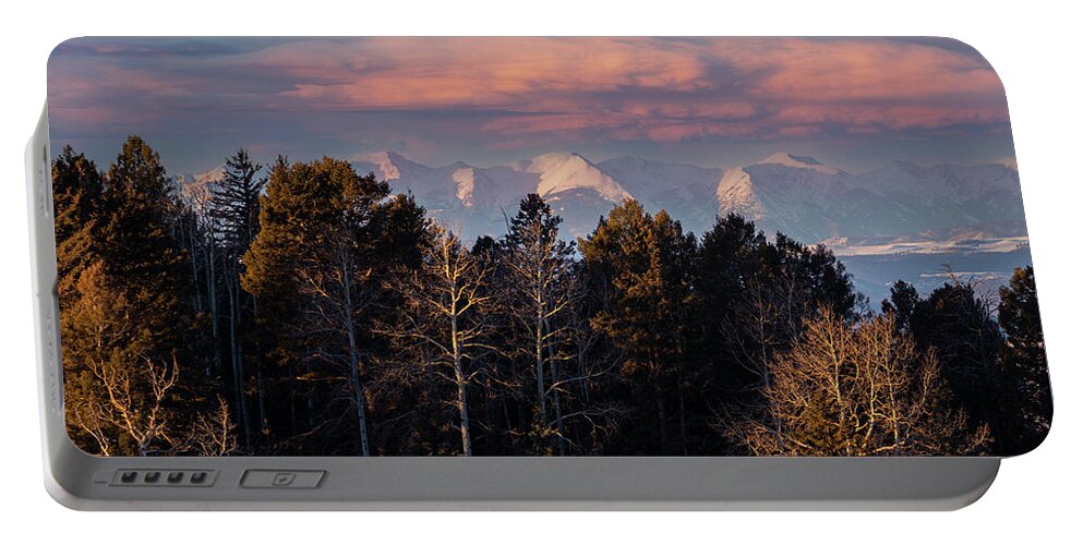 National Forest Portable Battery Charger featuring the photograph Beautiful Snowy Sangre de Cristo Mountains by Steven Krull