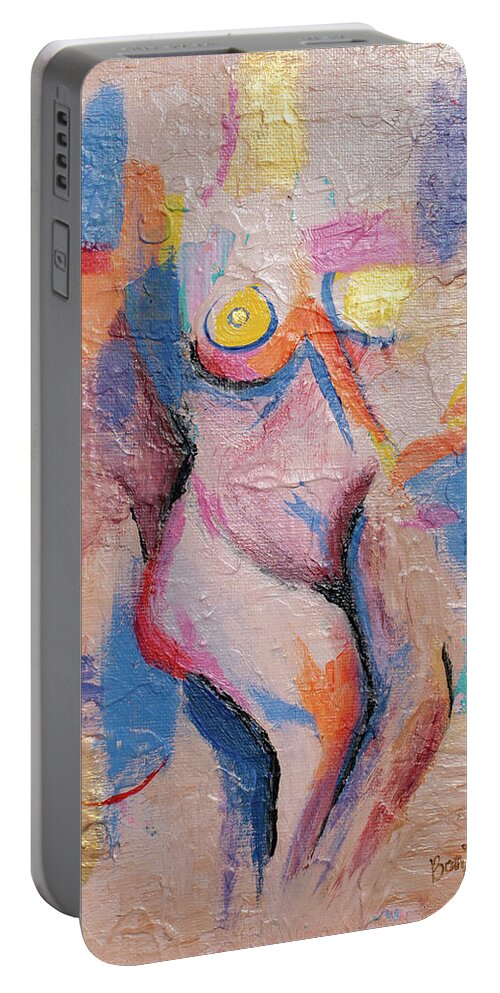 Woman Portable Battery Charger featuring the painting Beautiful Vessel by Bonny Puckett