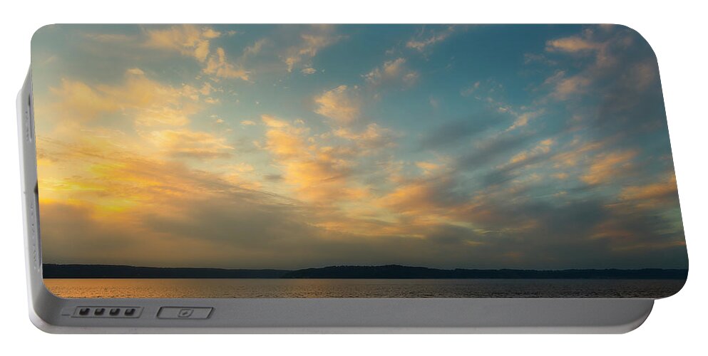 Puget Sound Portable Battery Charger featuring the photograph Beauty before the Storm by Ryan Manuel