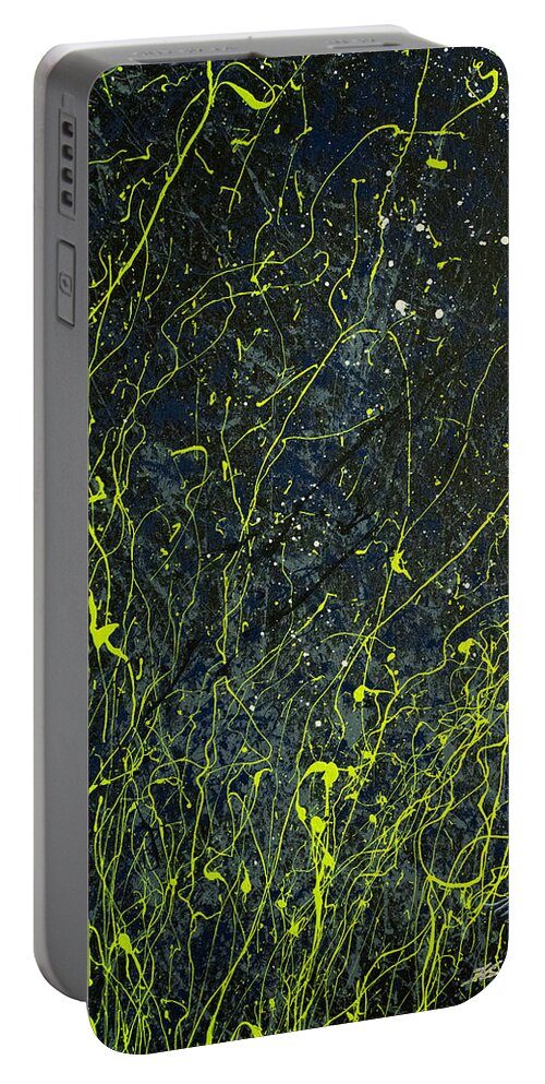 Abstract Portable Battery Charger featuring the painting Becoming Love by Heather Meglasson Impact Artist