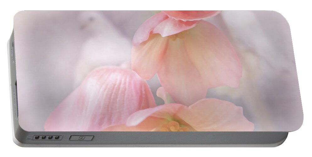 Flower Portable Battery Charger featuring the photograph Begonia With Doves by Jeff Burgess