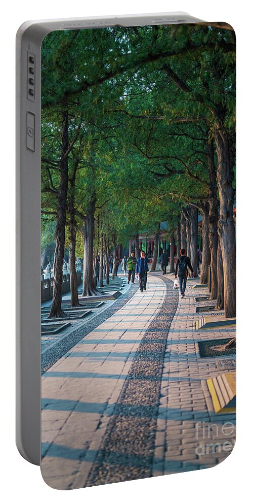 China Portable Battery Charger featuring the photograph Beijing Summer Palace Afternoon Shadows by Mike Reid