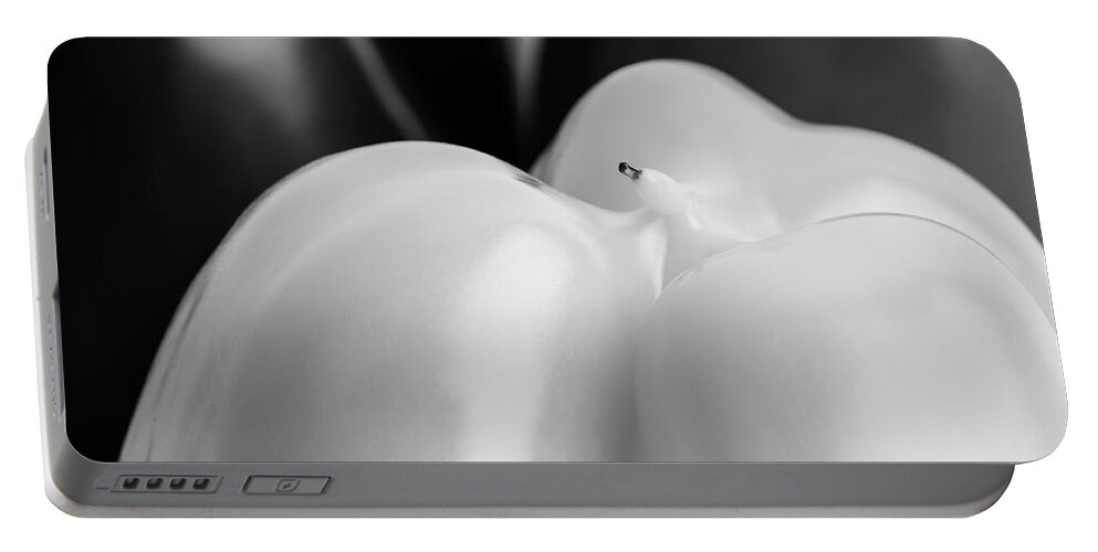 Agriculture Portable Battery Charger featuring the photograph Bell Peppers Black and White by Todd Bannor