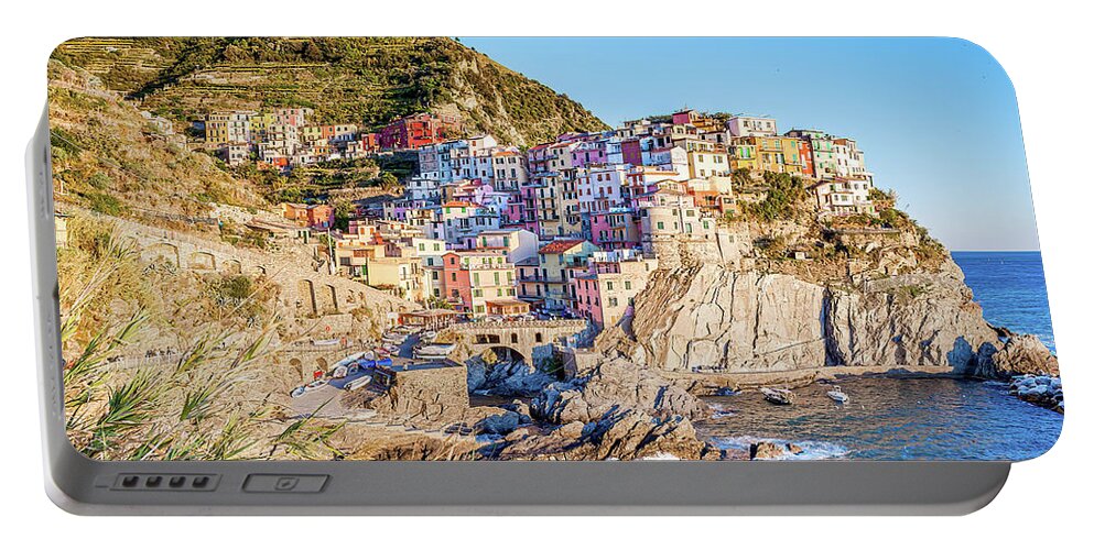 Italy Portable Battery Charger featuring the photograph Bella Manarola by Marla Brown