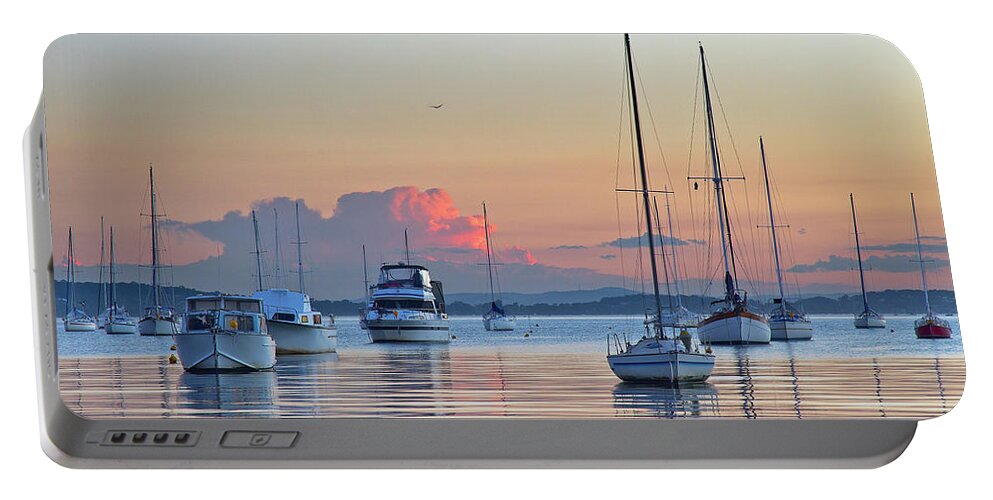 Belmont Sunset Portable Battery Charger featuring the digital art Belmont Sunset 992 by Kevin Chippindall