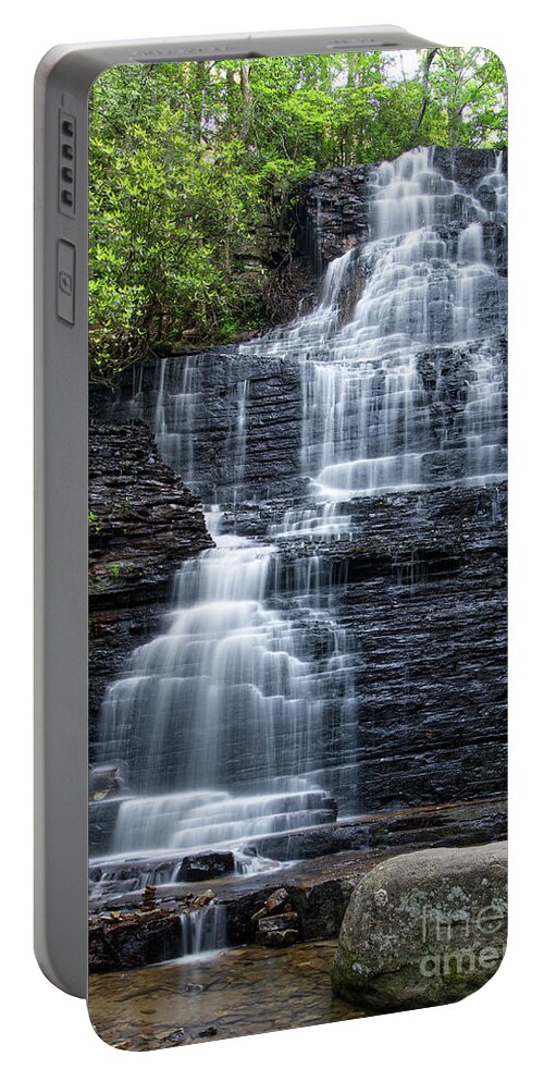 Nature Portable Battery Charger featuring the photograph Benton Falls 23 by Phil Perkins